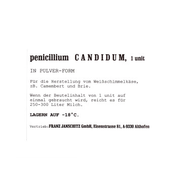 Kultura do produkcji serów z białą pleśnią (Penicillium Candidum) 