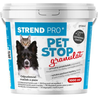 Strend Pro PET STOP repelent, granulki, 1000 ml, naturalny odstraszacz psów i kotów