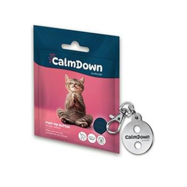 Zestaw CalmDown Cat Tag z metalową zawieszką i 1 guzikiem KRUUSE - CAT