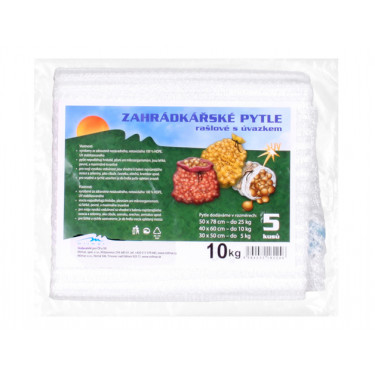 Worek raszlowy z wiązaniem, nośność 10 kg, biały, 40x62 cm, 5 szt.