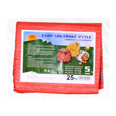 Worek raszlowy z mocowaniem, nośność 25 kg, czerwony, 50x72 cm, 5 szt.