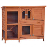 Drewniany domek dla królików TEPLICE, 1220x480x1035 mm