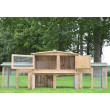 Drewniany domek dla królika SUŠICE, 2480x520x900 mm