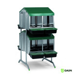 Gniazdo dla kur niosek GAUN 10135 z koszem do zbioru jaj – 8-miejscowe na nóżkach