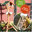 Drewniany karmnik dla ptaków 