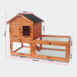 Drewniana klatka dla królika lub kurnik OSTRAVA, 1420x650x1000mm