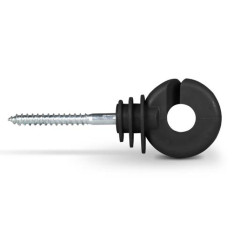 Izolator czarny ze śrubą, średnio wytrzymały Czarny PP 52mm