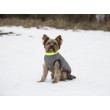 Dwustronna pleciona kamizelka dla psa Charmonix w kolorze szaro-neonowożółtym
