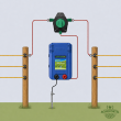 Przełącznik obwodu elektrycznego ogrodzenia, tworzywo sztuczne
