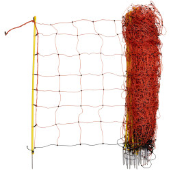Siatka dla owiec, 50 m, pomarańczowa, wysokość 108 cm, pojedynczy grot