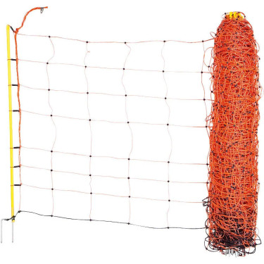 Siatka dla owiec, 50 m, pomarańczowa, wysokość 108 cm, podwójny grot 