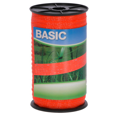 Taśma do pastucha BASIC 10 mm, 200 m, 4 x 0,16 Niro, pomarańczowa