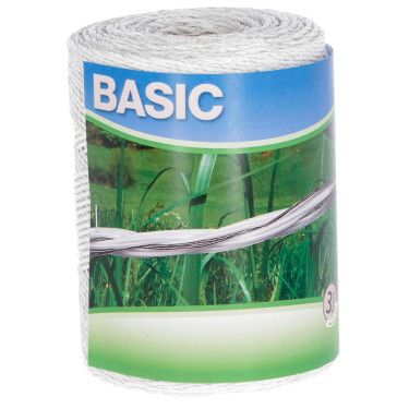 Linka ogrodzeniowa BASIC 500 m, 3 x 0,16 mm Niro, biała
