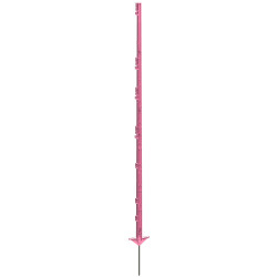 Plastikowy słupek do ogrodzenia elektrycznego, 156 cm, różowy