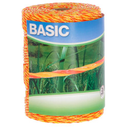 Linka ogrodzeniowa BASIC 250 m, 3 x 0,20 mm Niro, żółto/pomarańczowa