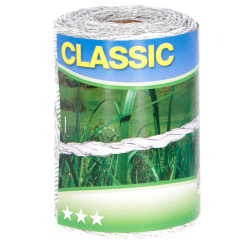 Linka ogrodzeniowa Classic (polywire) 250 m, biała, 6 × 0,20 Niro