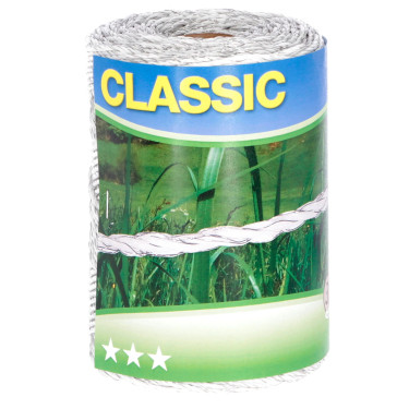 Linka ogrodzeniowa Classic (polywire) 250 m, biała, 6 × 0,20 Niro
