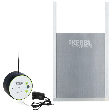 Automatyczne drzwiczki do kurnika Kerbl Duo Smart z przesuwnymi drzwiczkami M, 300 x 400 mm