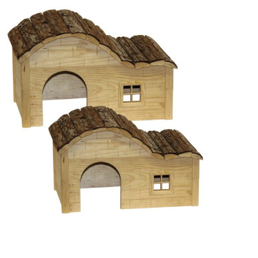 Domek dla małych gryzoni z okrągłym dachem