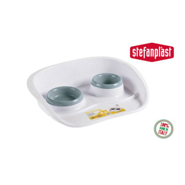 Plastowa miska dla psa i kota, podwójna, 1× 300 ml i 1× 250 ml
