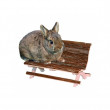 Ławka dla królików, drewniana, 30 x 15 x 18 cm