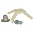 Zabawka dla prosiąt BiteStar, krzyżak do gryzienia z naturalnego kauczuku, zestaw do zawieszenia 