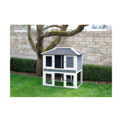 KERBL Klatka dla królików z wybiegiem VILLA – dla królików i innych gryzoni, 118 x 68 x 118 cm