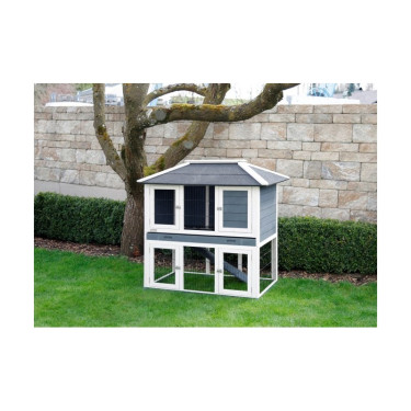 KERBL Klatka dla królików z wybiegiem VILLA – dla królików i innych gryzoni, 118 x 68 x 118 cm