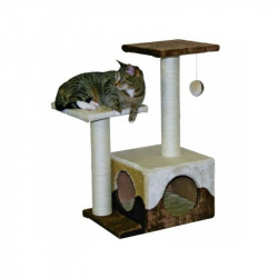 Drapak dla kotów SAPHIR - domek dla kota, beżowo-brązowy