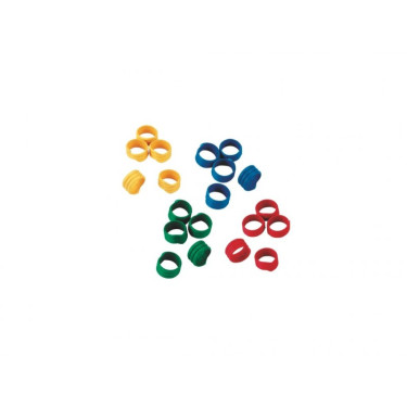Obrączki kurze spiralne 4 kolory 16 mm-sprzedawane po 1 szt