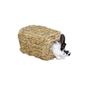 Domek dla królików wykonany z trawy, 28 x 18 x 15 cm