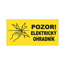 Znak ostrzegawczy o ogrodzeniu elektrycznym, dwustronny