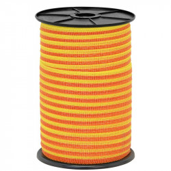 Taśma do ogrodzenia elektrycznego, średnica 10 mm, 250 m, kolor żółto-pomarańczowy