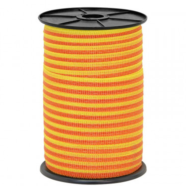 Taśma do ogrodzenia elektrycznego, średnica 10 mm, 250 m, kolor żółto-pomarańczowy