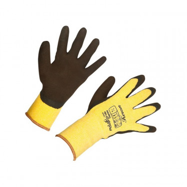 Rękawiczki do prac zimowych PowerGrab Thermo rozmiar 10, żółte