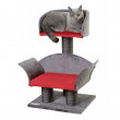 Drapak i miejsce do odpoczynku dla kotów LOUNGE Deluxe, 70x42x37 cm, czerwone