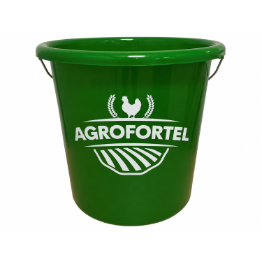 Uniwersalne wiadro 10 l, plastikowe z metalowym uchwytem, zielone