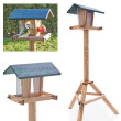 Drewniany karmnik dla ptaków ze stojakiem AGF330